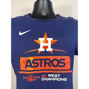 Houston Astros Nike AL West Champions Postseason T-Shirt Blue MLB